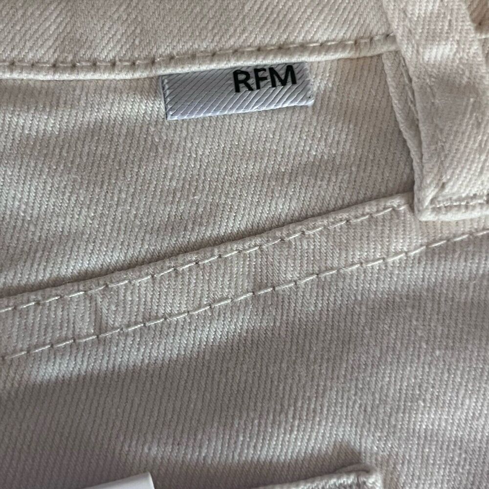 NWT RFM MIA Raw Hem‎ Bootcut Cropped Jeans Tummy Control Off White Size 16 NEW - Picture 5 of 16